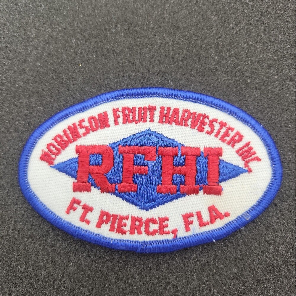 Patch Robinson Fruit Harvester Inc Ft. Pierce Fl Embroidered Sew On Iron 1970's